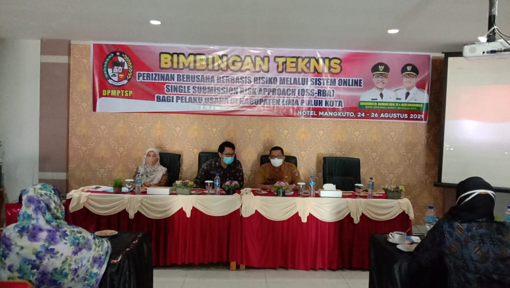 DPMPTSP - BIMBINGAN TEKNIS PERIZINAN BERUSAHA BERBASIS RISIKO MELALUI ...